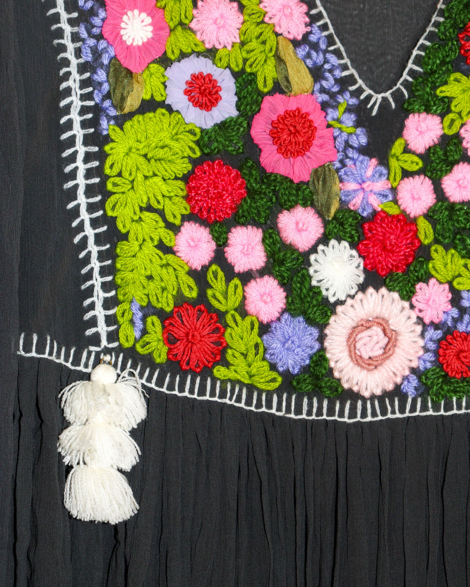 Pre-owned: Manoush Flower Dress in Multi/Black