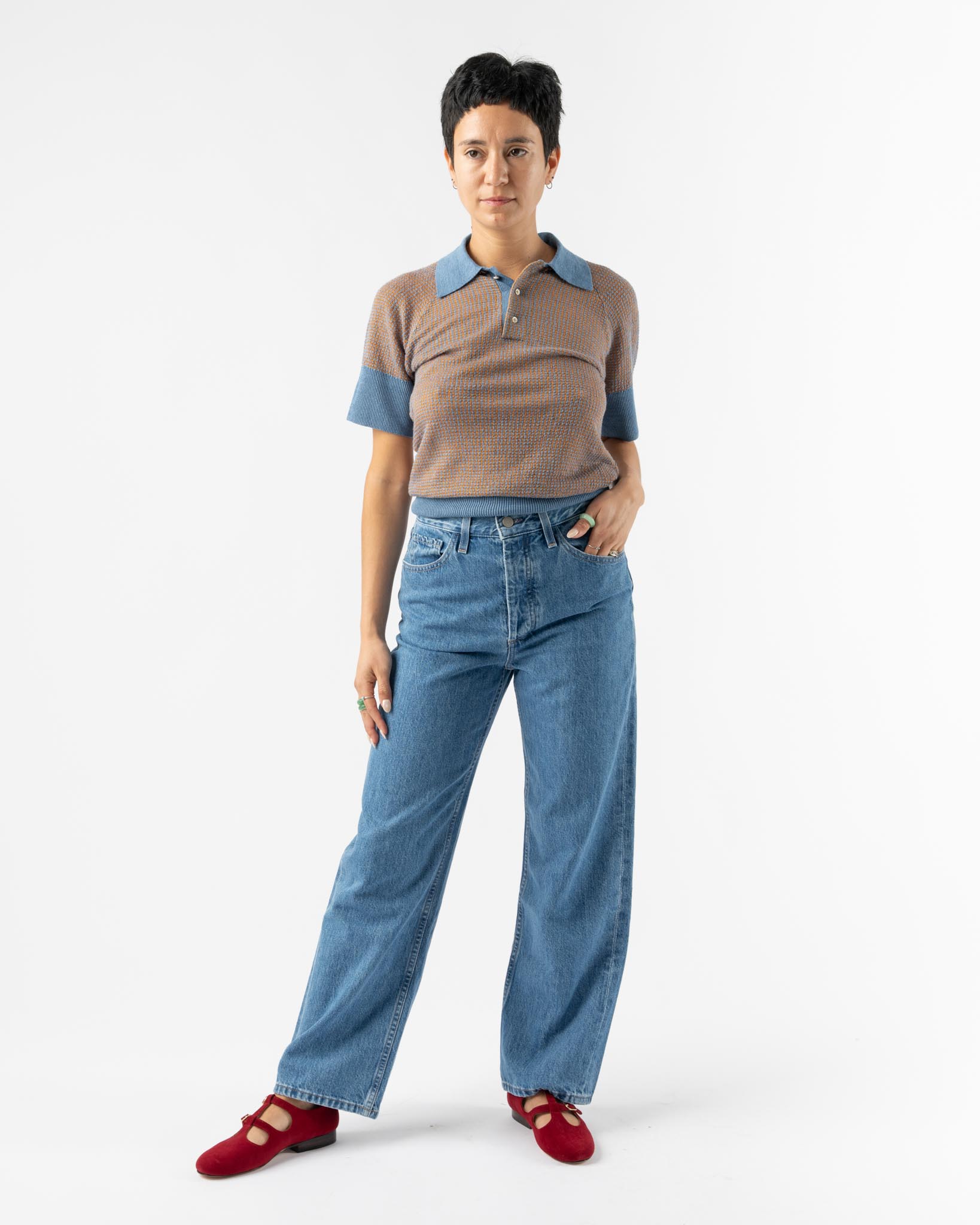 Mara Hoffman Georgina Pant in Denim