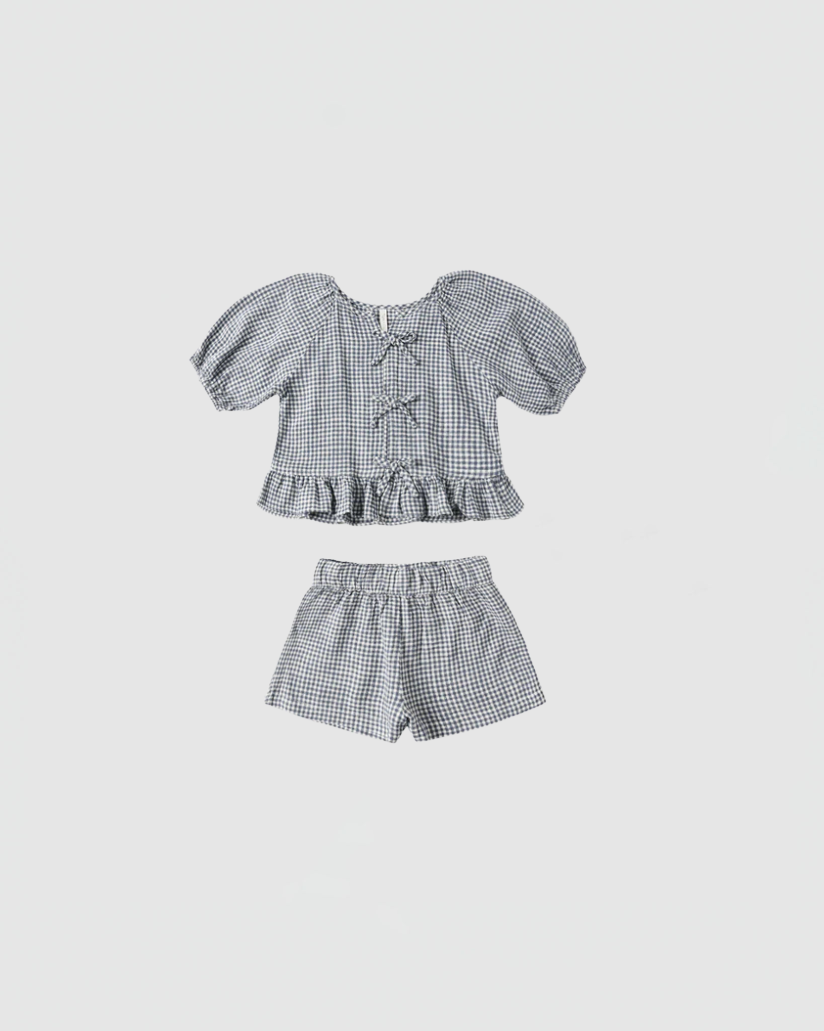 Rylee + Cru Juniper Set in Marine Gingham