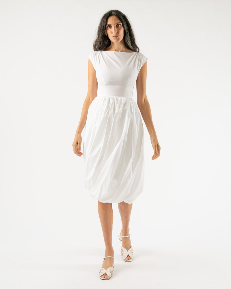 Marni Organic Cotton Poplin Dress in Lily White