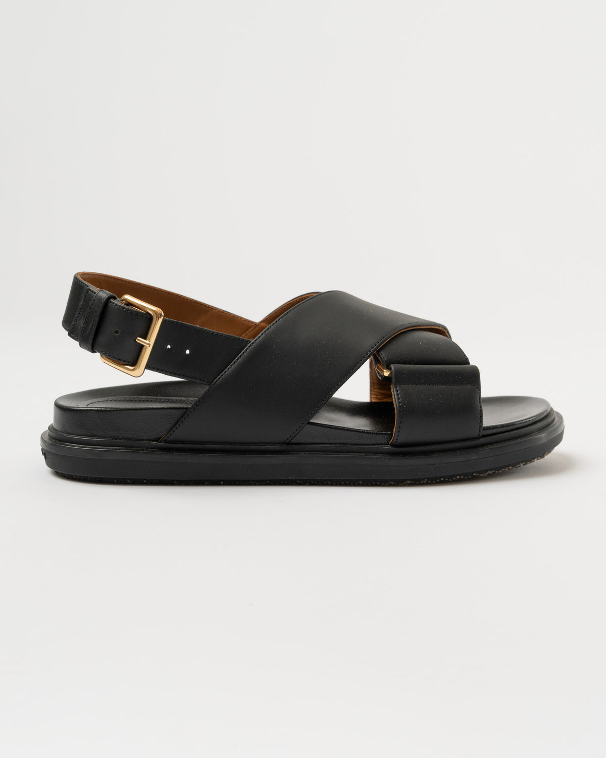 Marni Fussbett Criss Cross Sandal in Black Curated at Jake and Jones