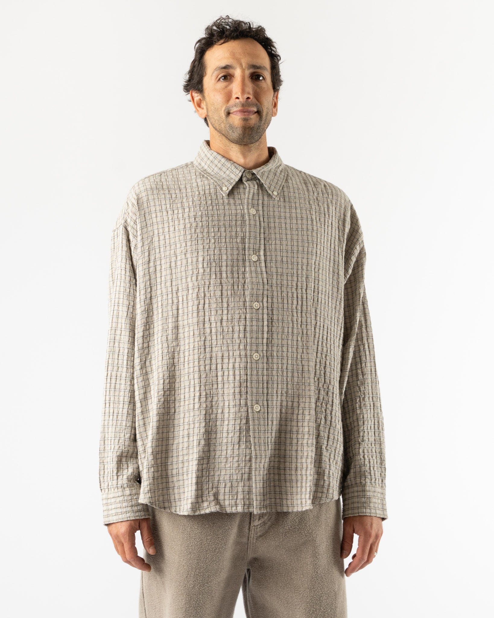 mfpen Button Down Shirt in Grey Generation Check