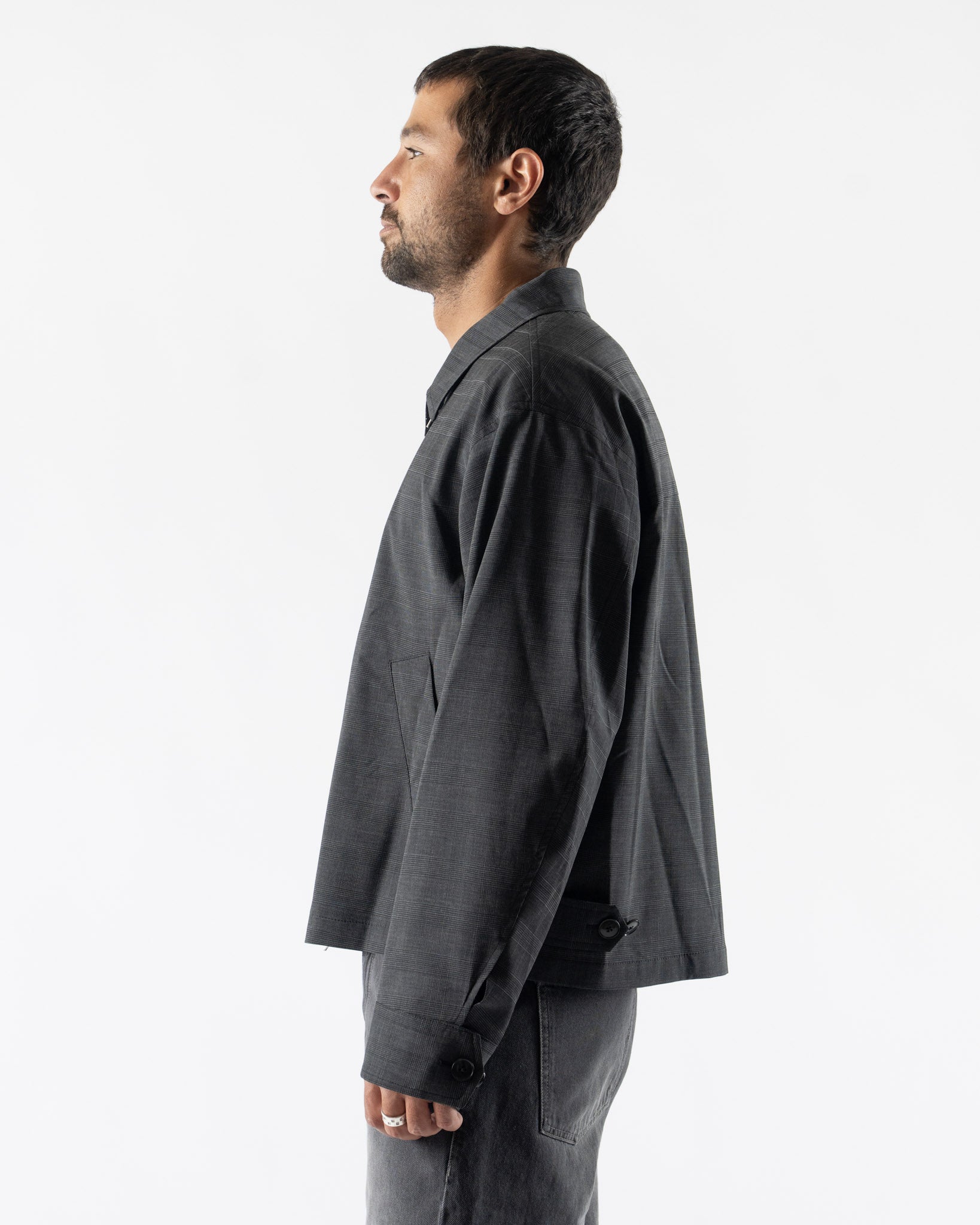 mfpen Mail Jacket in Dark Grey Check