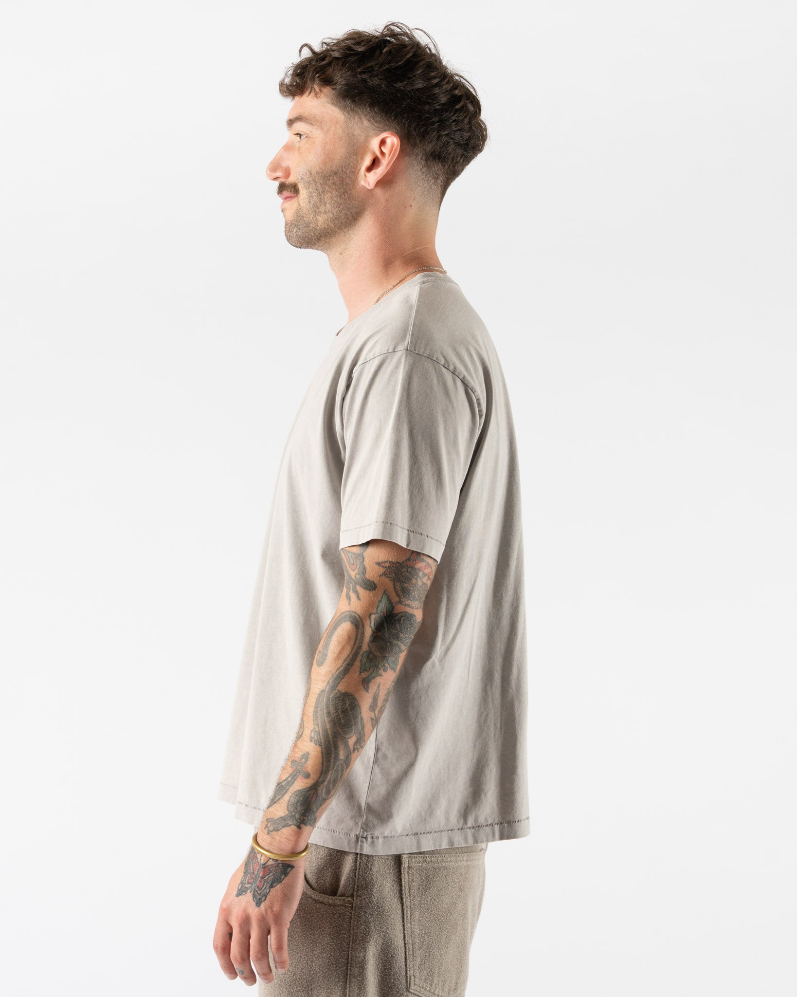 mfpen New Tee in Washed Light Grey