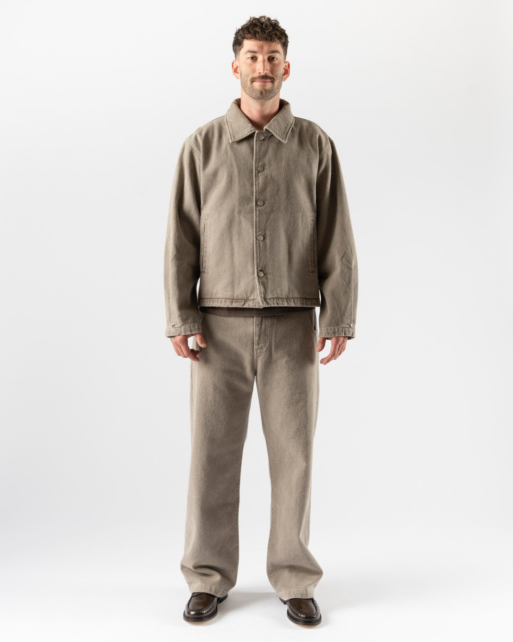 mfpen Straight Cut Jeans in Brushed Mudstone