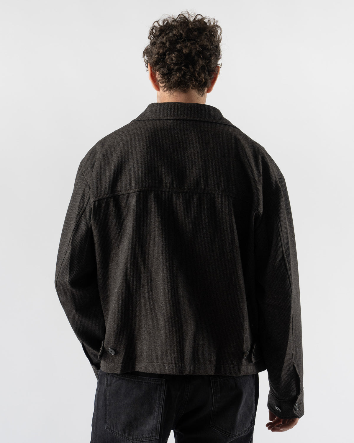 mfpen Mail Jacket in Brown Melange Stripe