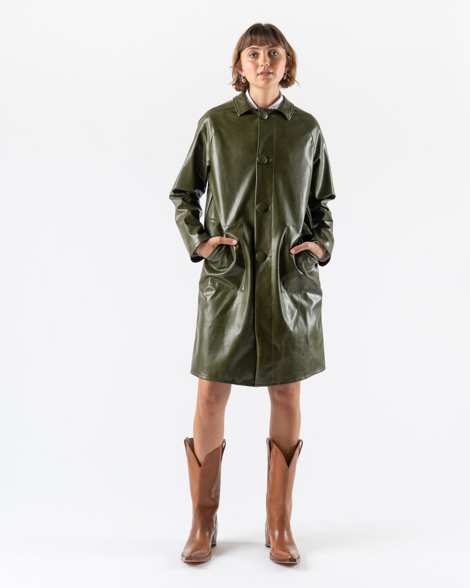 MM6 Maison Margiela Coat in Forest Green