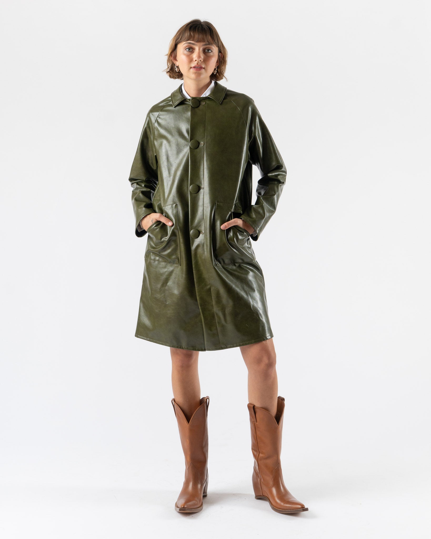 MM6 Maison Margiela Coat in Forest Green