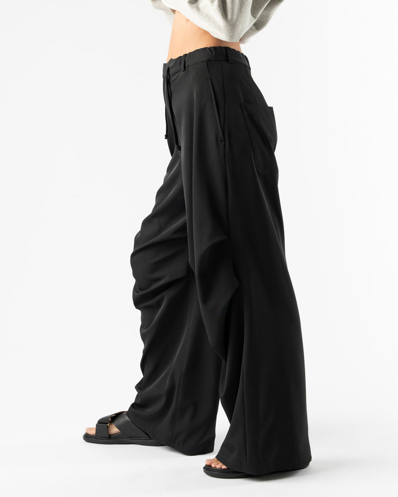 MM6 Maison Margiela Polyester Twill Stretch Pants in Black