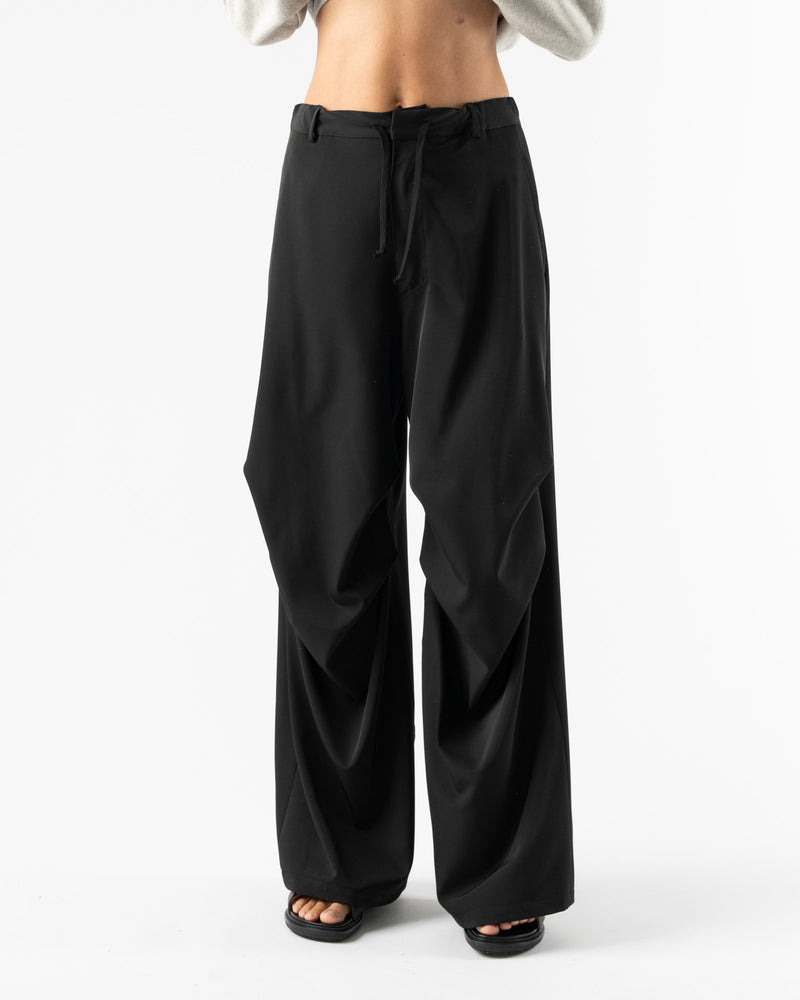 MM6 Maison Margiela Polyester Twill Stretch Pants in Black