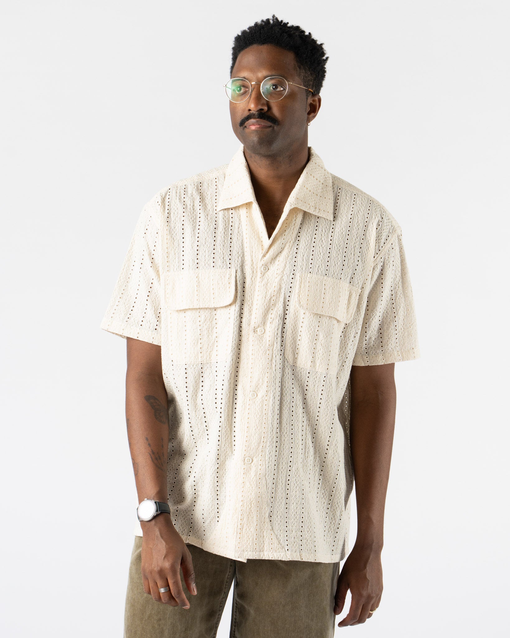 Monitaly Milano Hakoba Shirt in Natural