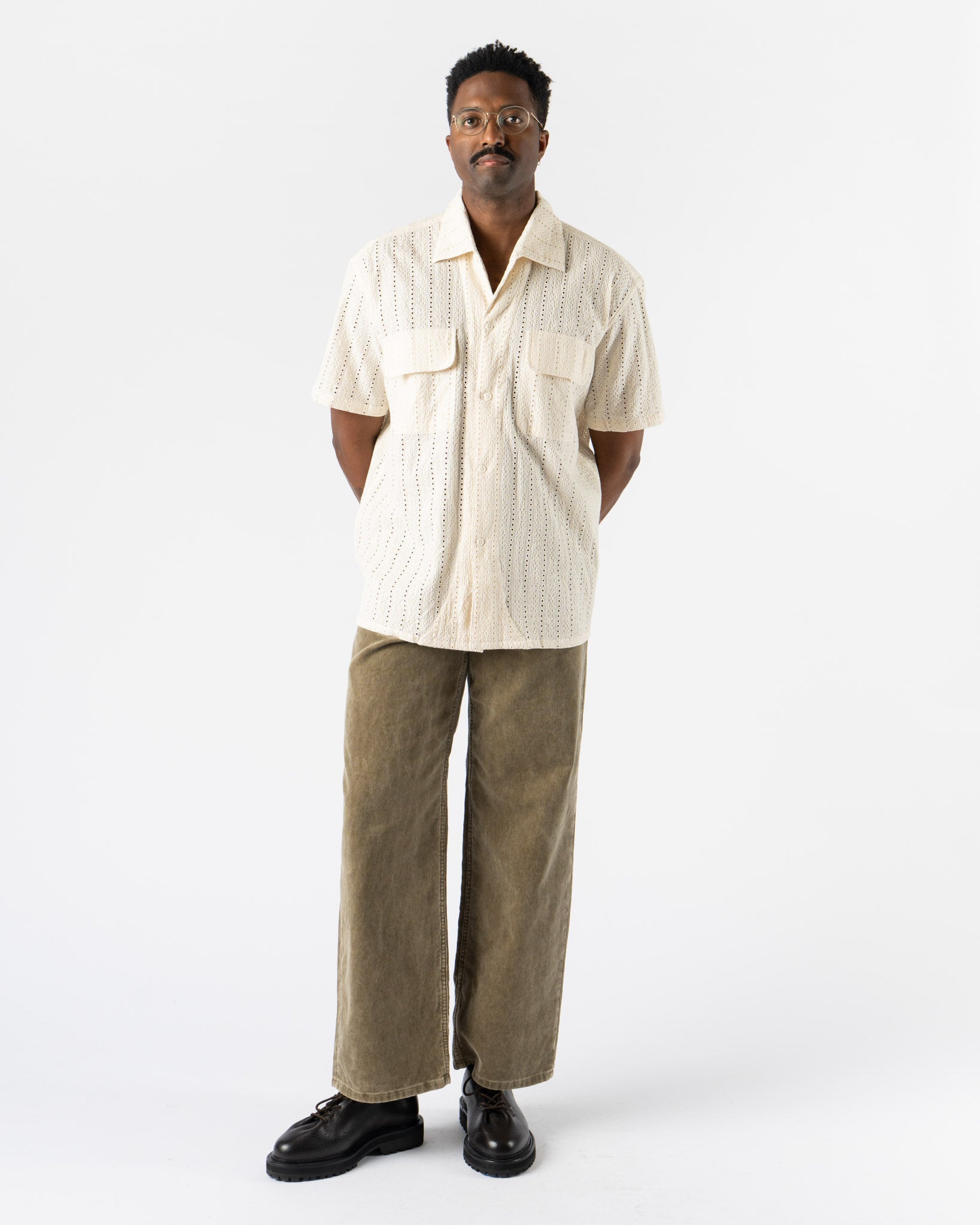 Monitaly Milano Hakoba Shirt in Natural