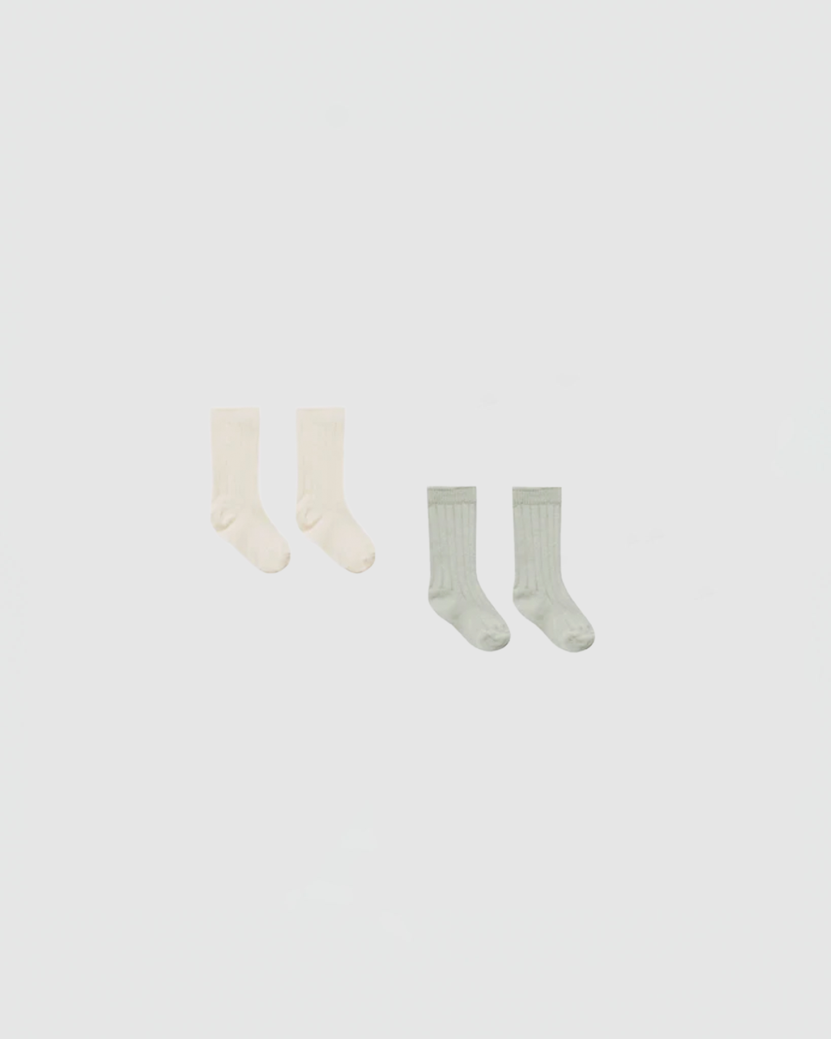 Quincy Mae Sock Set in Natural/Sage