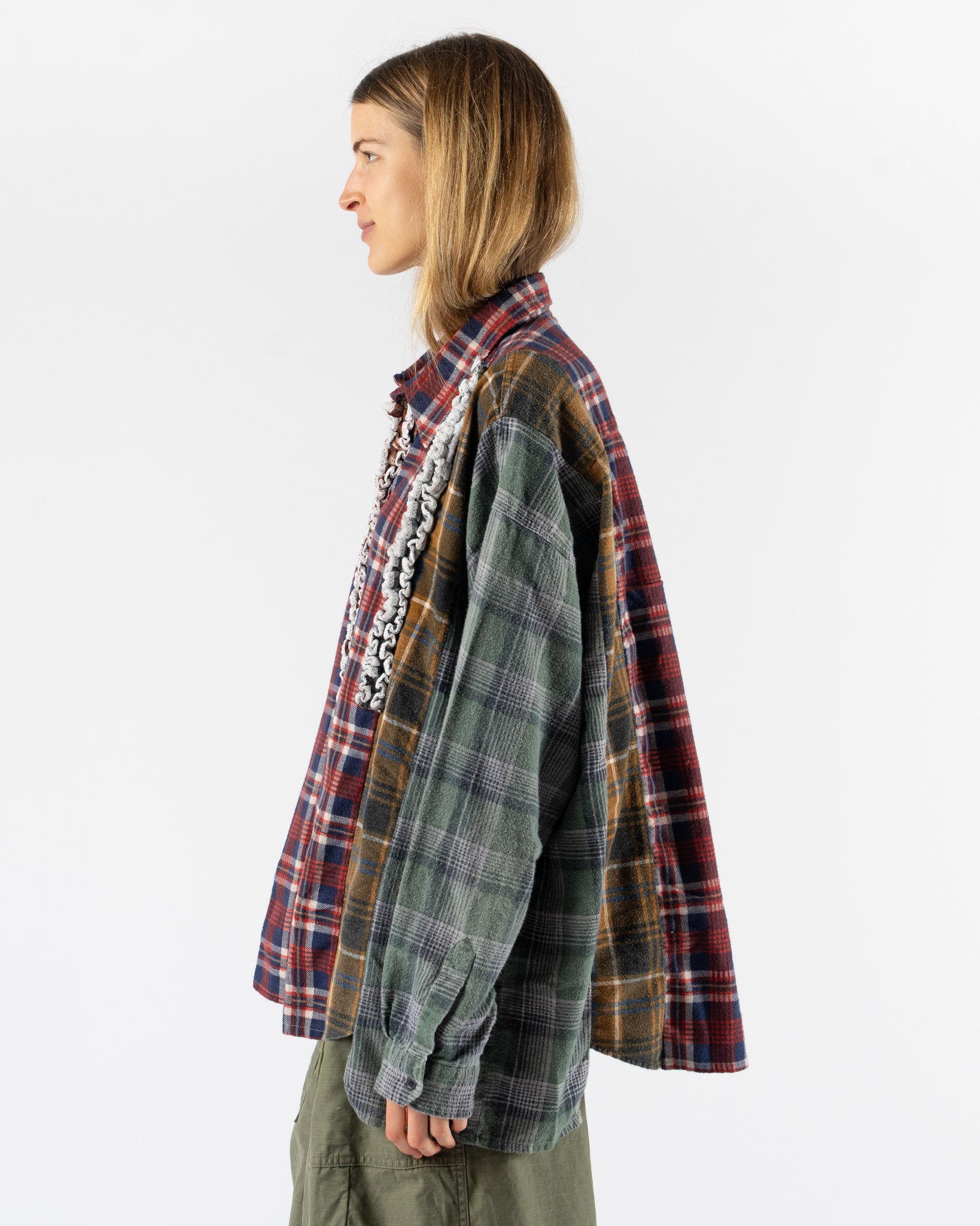 Needles Flannel 5 Cuts Frill Shirt