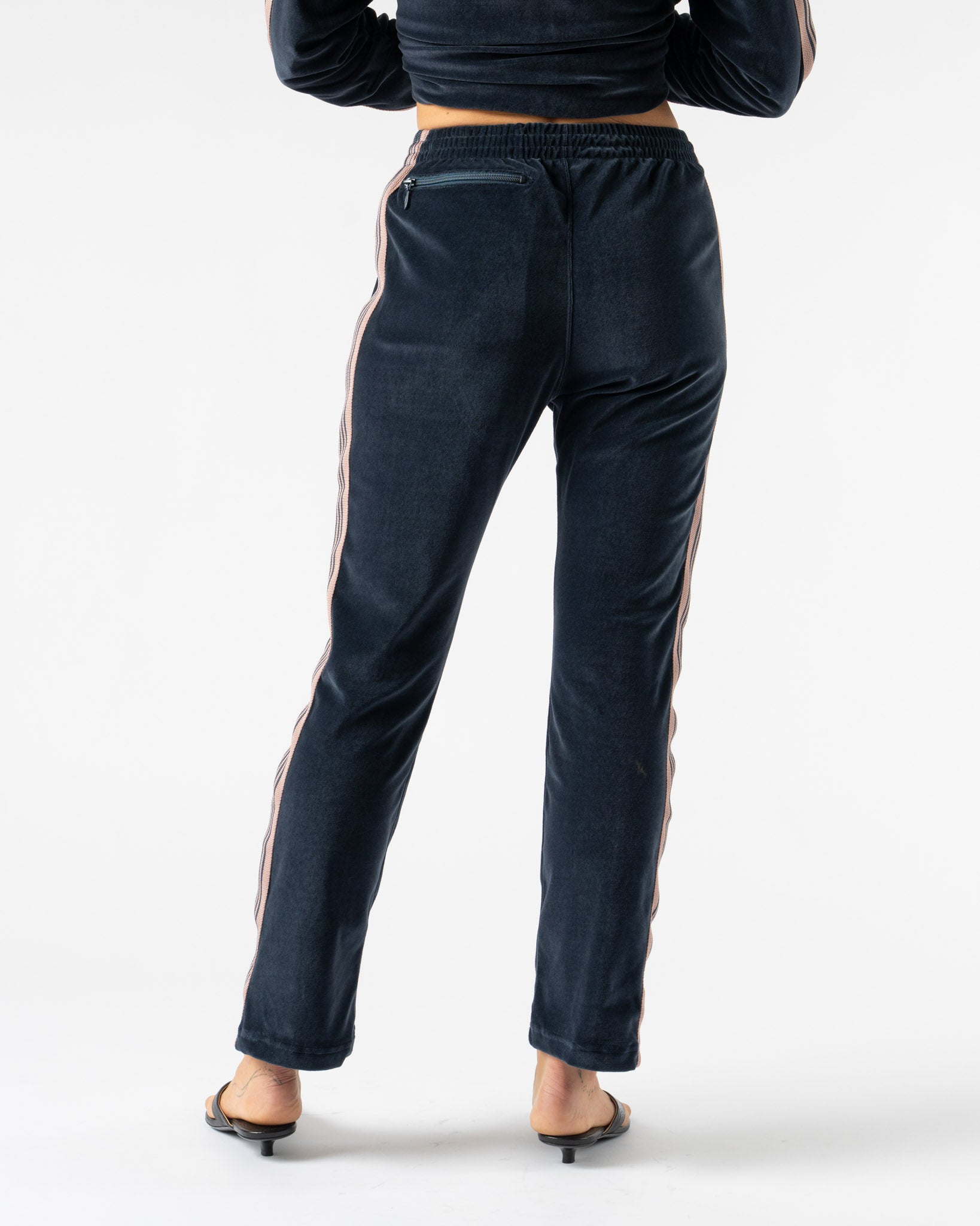 Needles Narrow Track Pant in Steel Blue