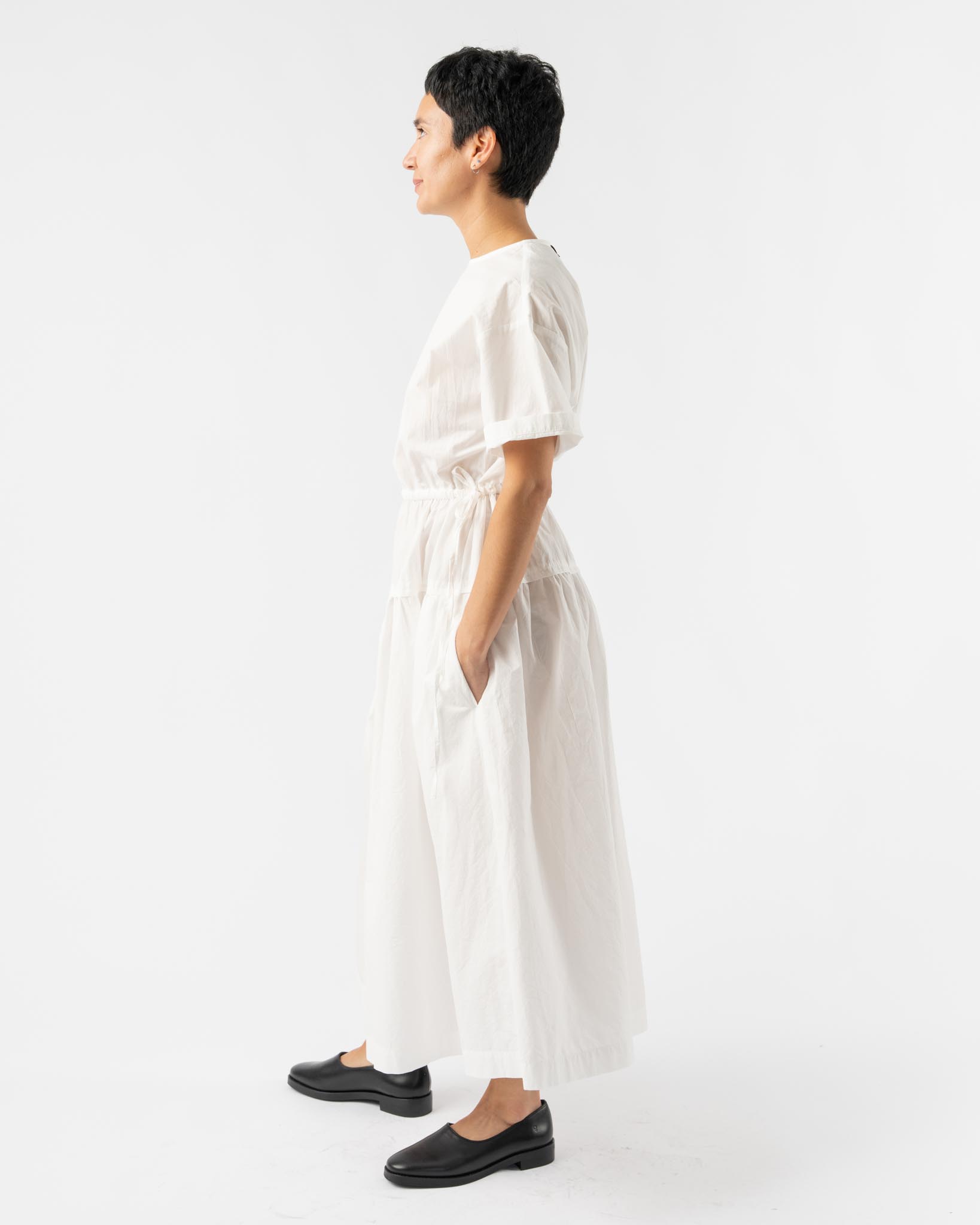 nicholson & nicholson Apple Short Sleeve Dress in White