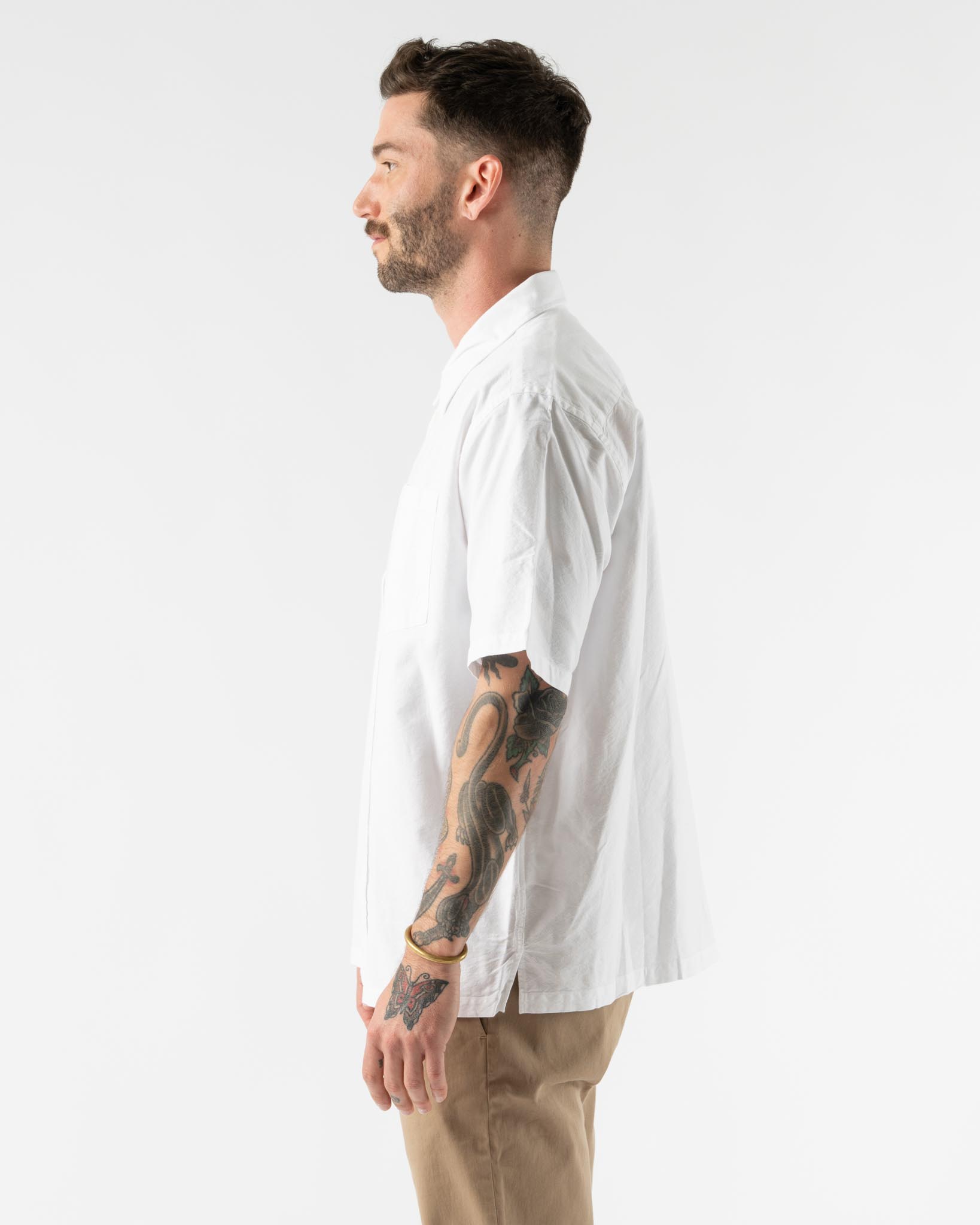 Norse Projects Ivan Oxford Monogram in White