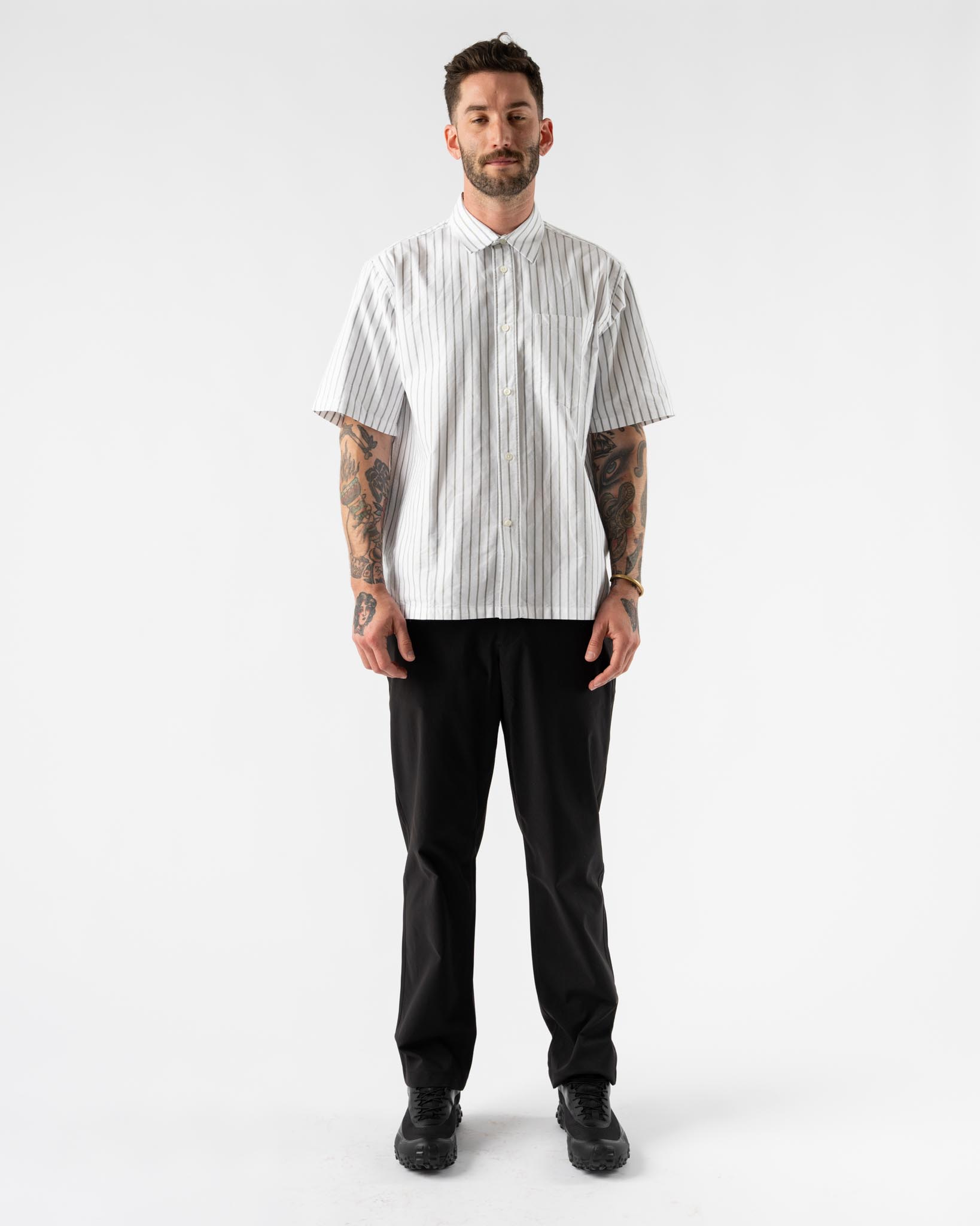 Norse Projects Ivan Oxford Monogram in Spruce Green