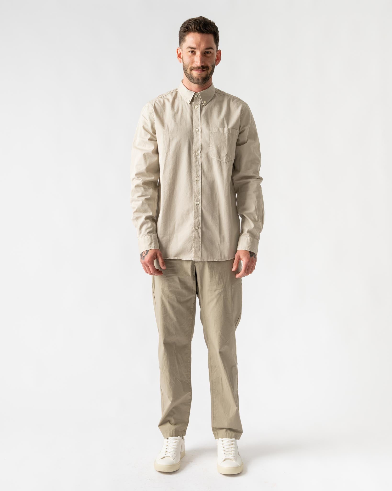 Norse Projects Anton Light Twill Shirt in Oatmeal
