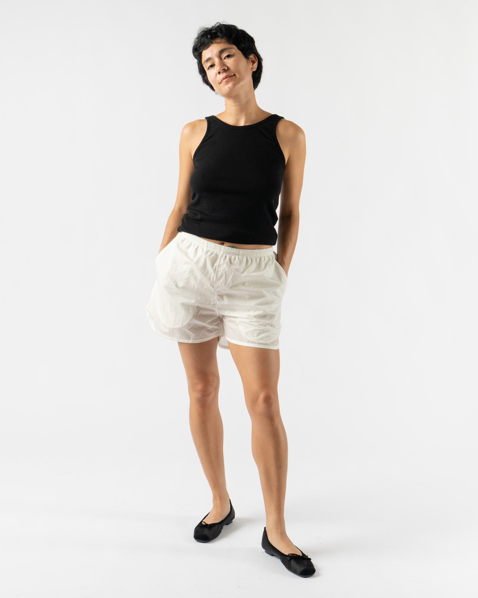 Nu Swim Unisex Moon Shorts in Cream
