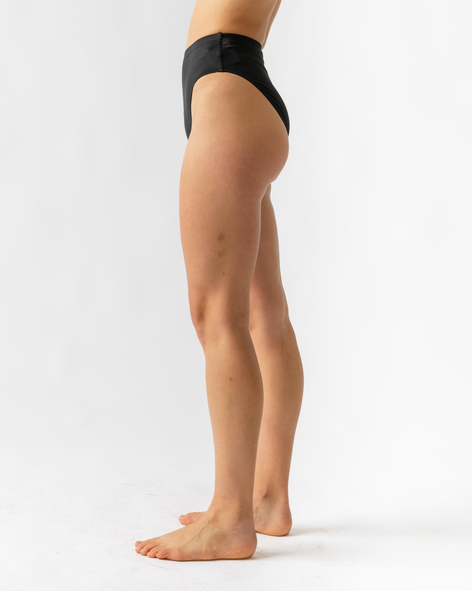 Nu Swim Super High Cut Bottom in Black
