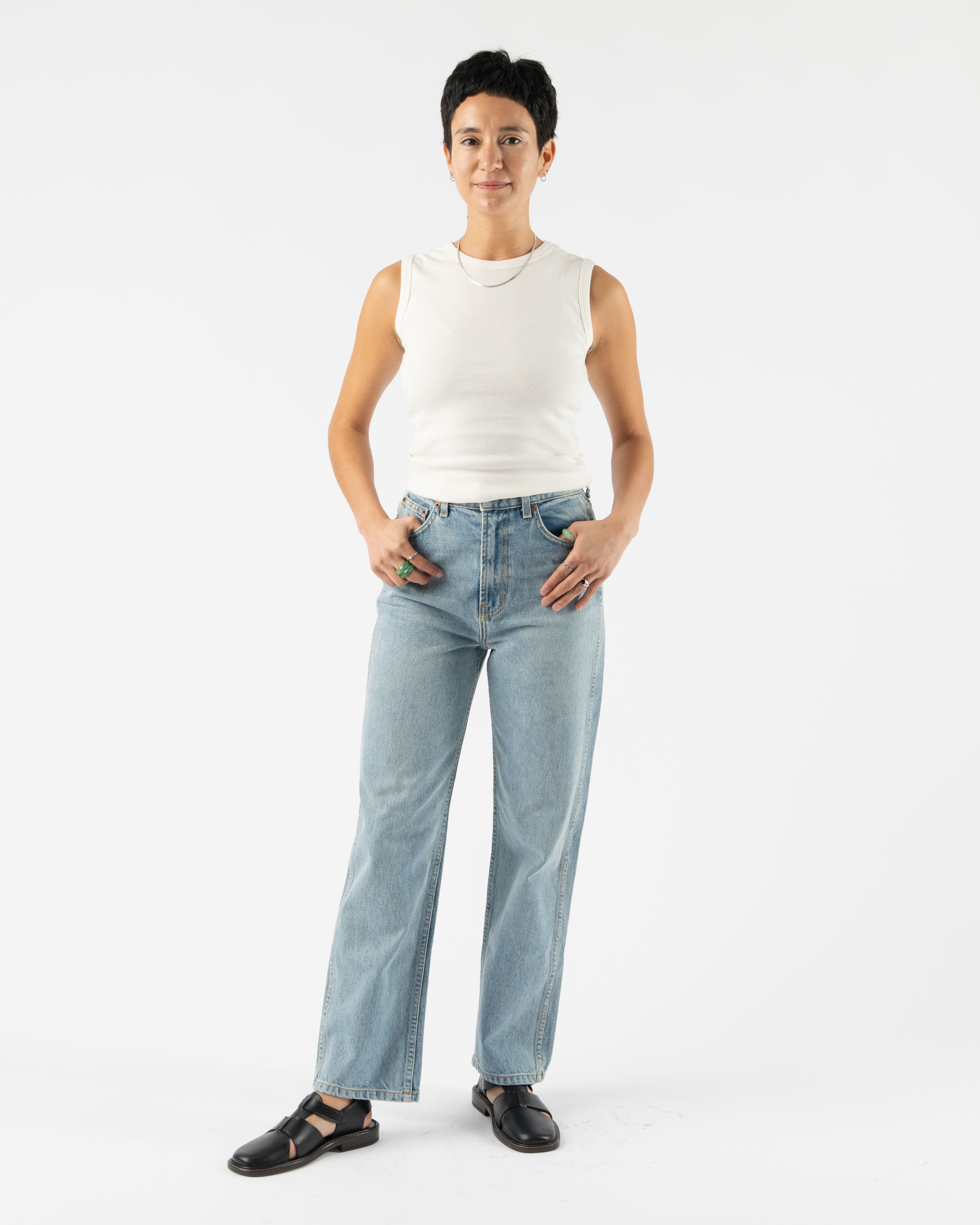 Nu Swim Organic Cotton Shell Tank in White