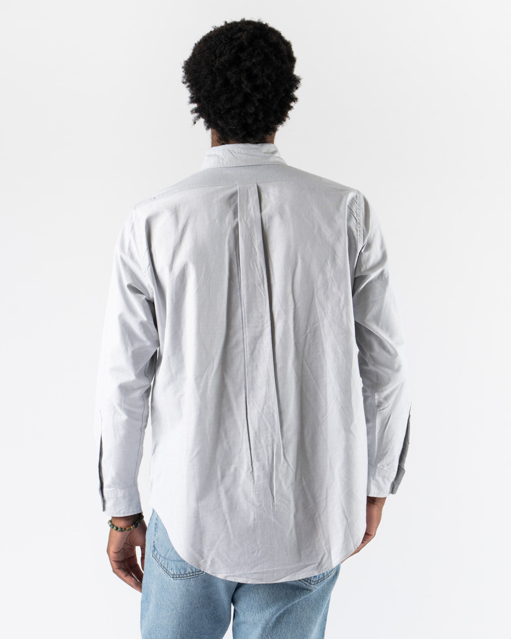 orSlow Oxford Standard Button Down Shirt in Light Gray