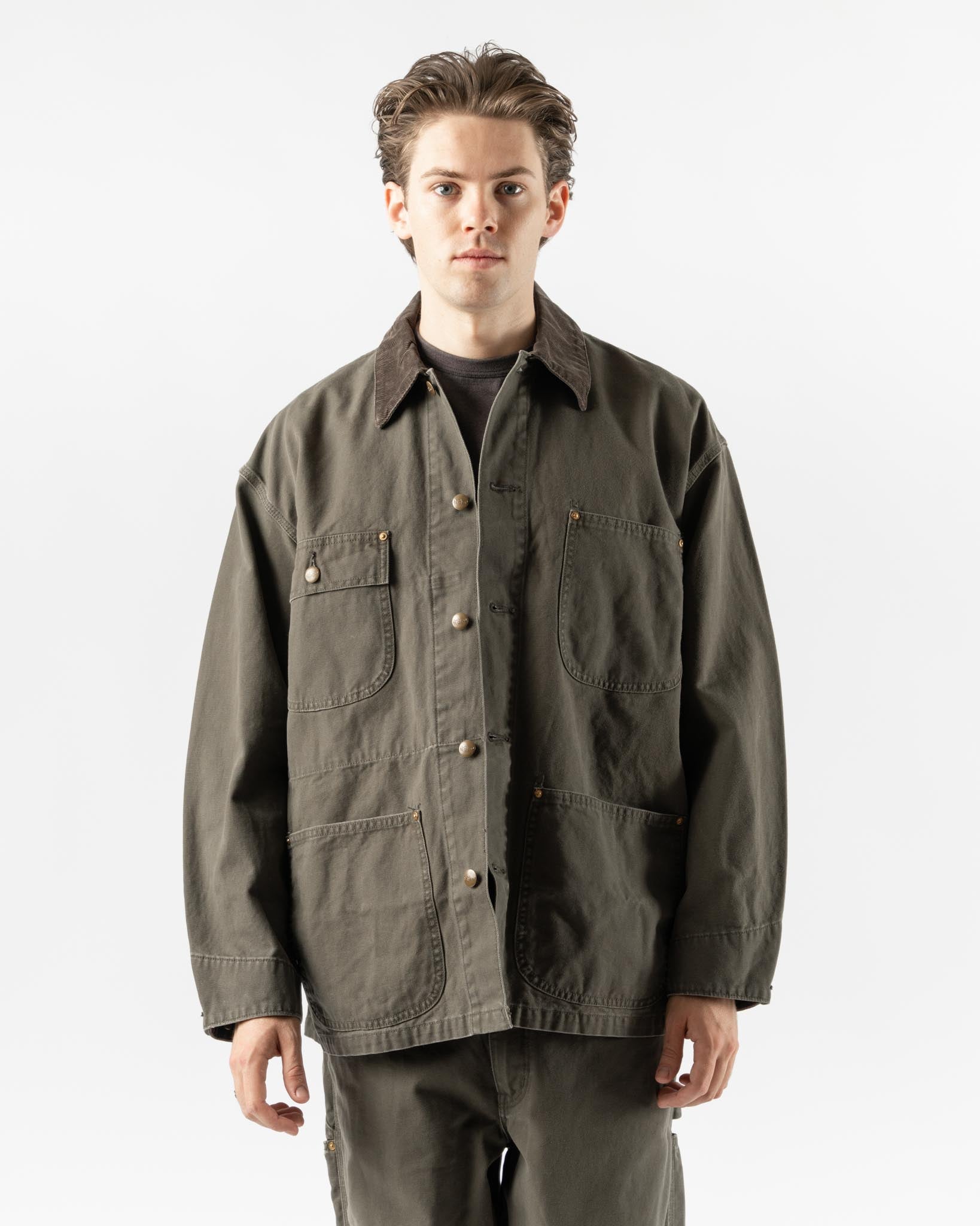 orSlow Relax Fit Coverall in Army Green Curated at Jake and Jones