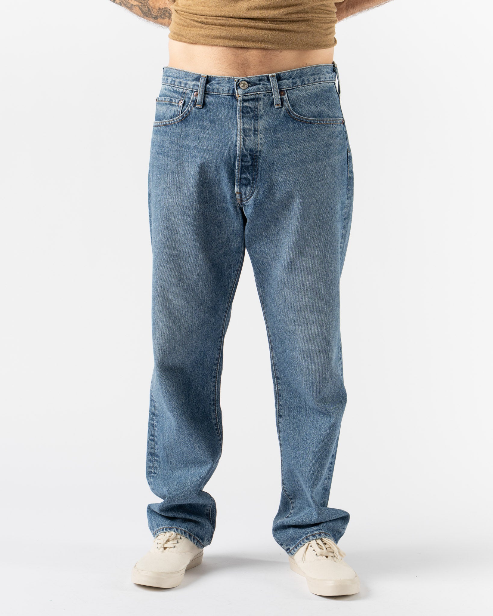 orSlow 105 90's Denim in Mid Used Wash
