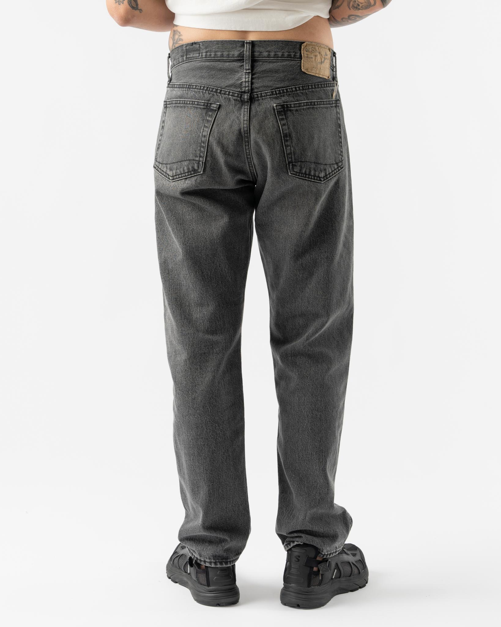 orSlow 105 90's Denim Pants in Black Stone