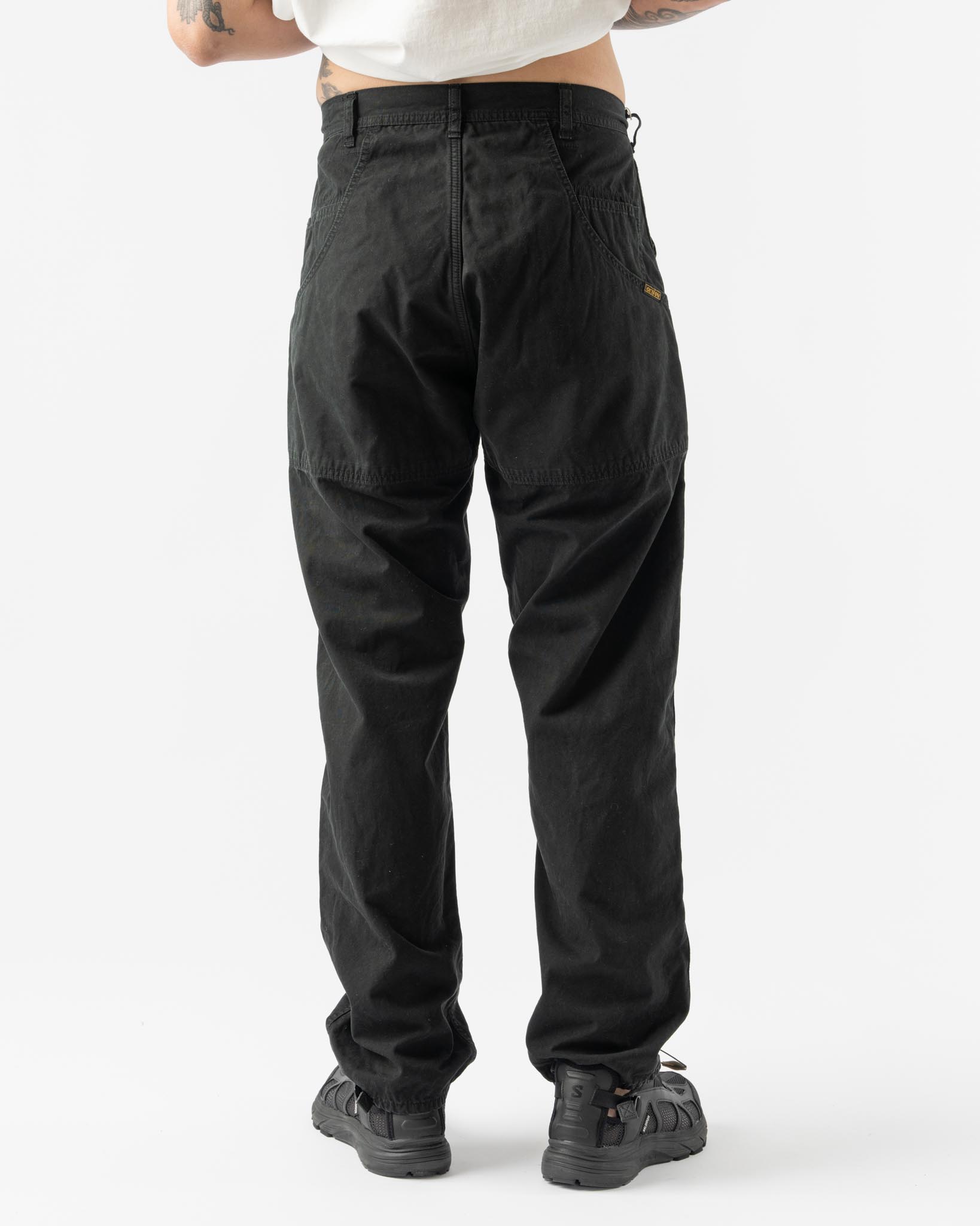 orSlow Double Knee Utility Work Pants in Black