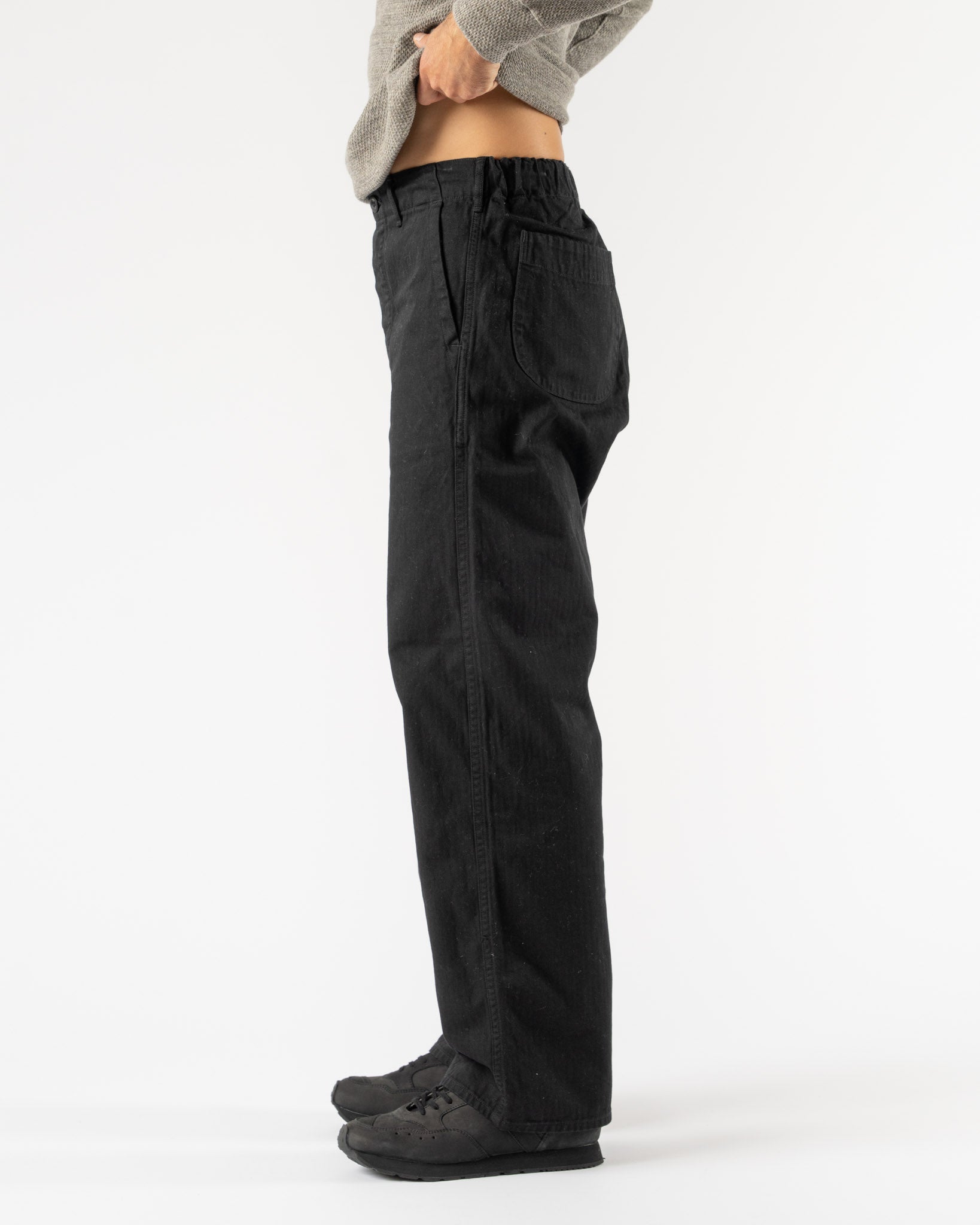 orSlow Wide Fit French Work Pants in Black
