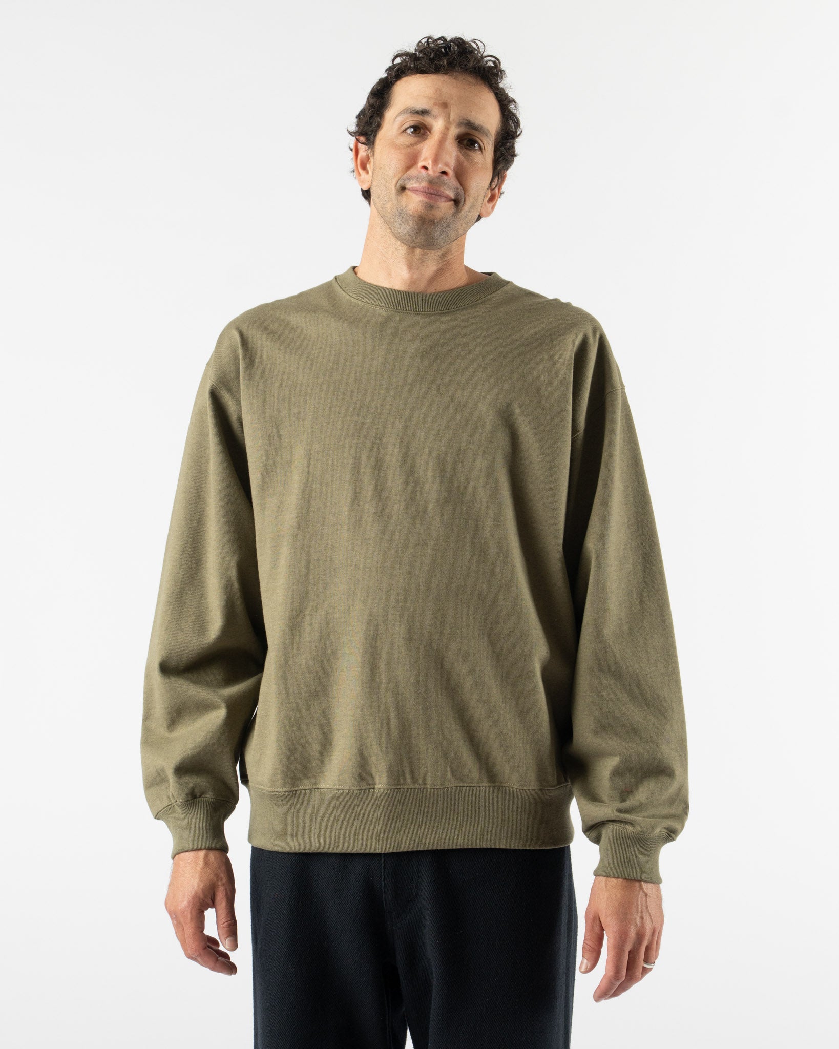 Pilgrim Surf + Supply Jaar Reinforced Crew in Olive