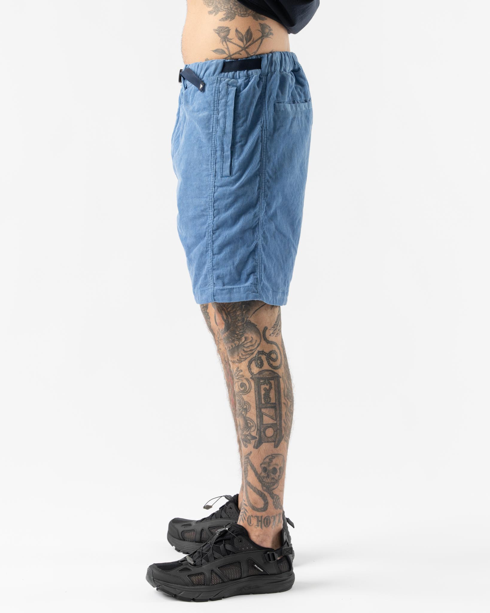 Pilgrim Surf + Supply Salathe Corduroy Climbing Short in Blue