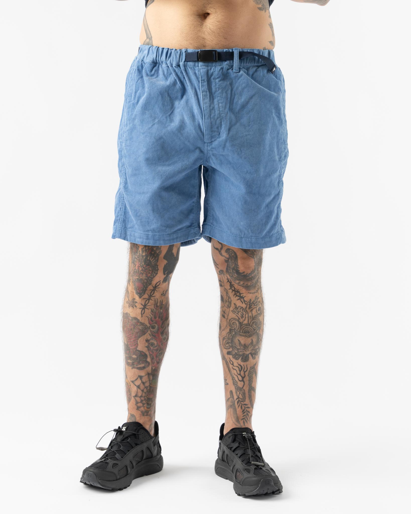 Pilgrim Surf + Supply Salathe Corduroy Climbing Short in Blue