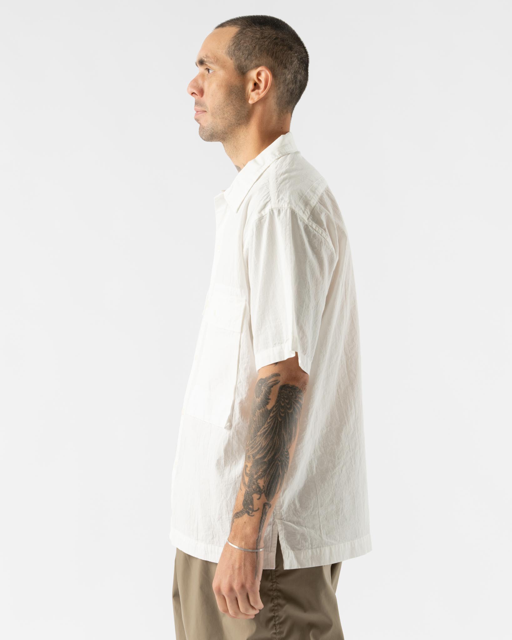 Pilgrim Surf + Supply Ivan Short Sleeve Shirt in White
