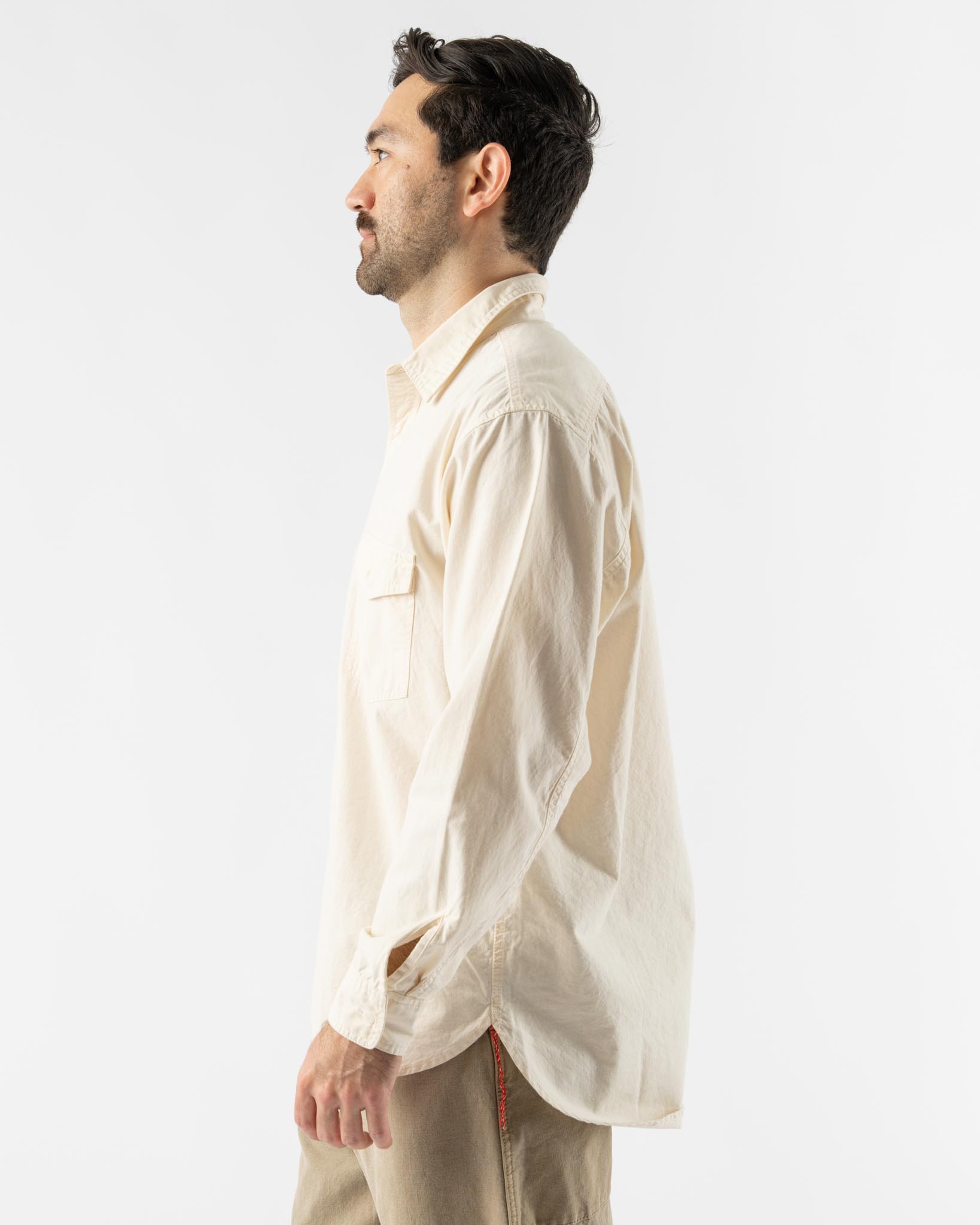 Pilgrim Surf + Supply Rucker Chambray Shirt in Natural