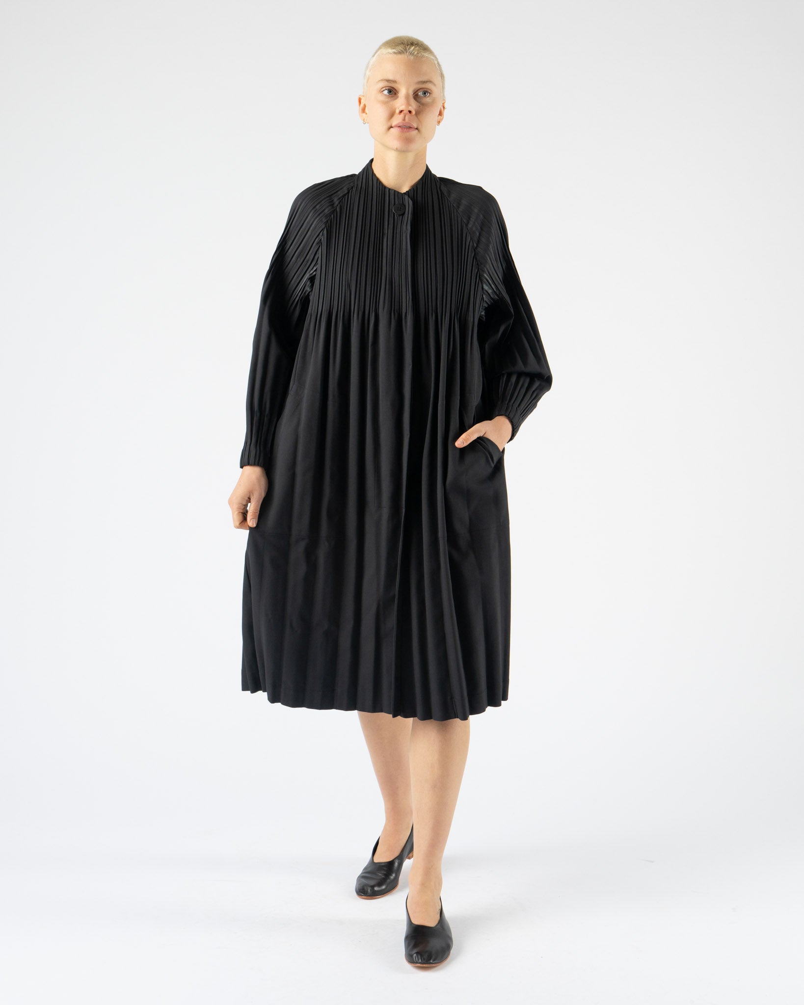 Pleats Please Issey Miyake Smooth Coat