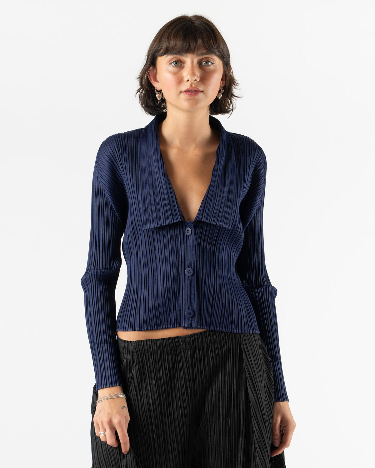 Pleats Please Issey Miyake Monthly Colors May in Navy Curated at 