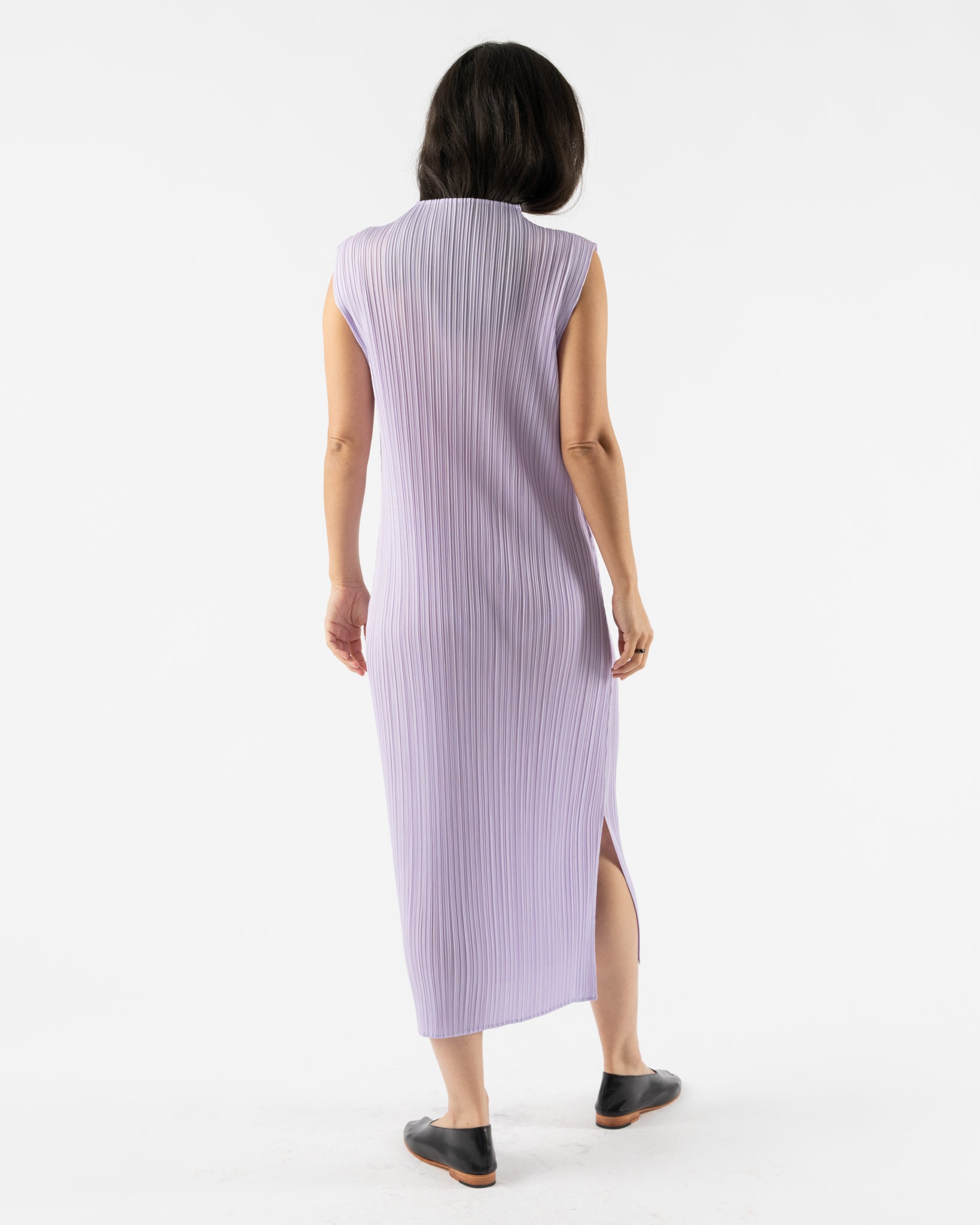 Pleats Please Issey Miyake April Monthly Colors Dress in Purple Onion