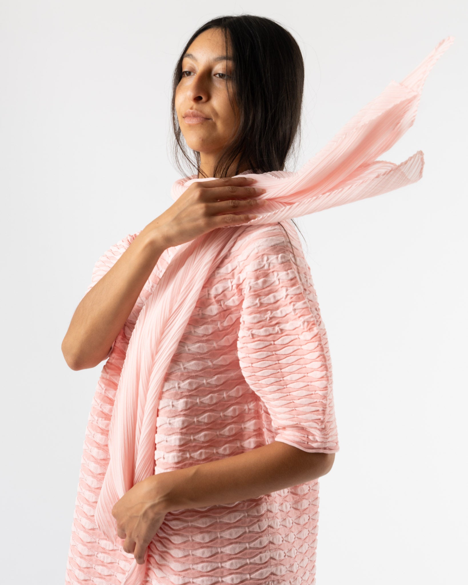 Pleats Please Issey Miyake March Monthly Scarf Light Pink