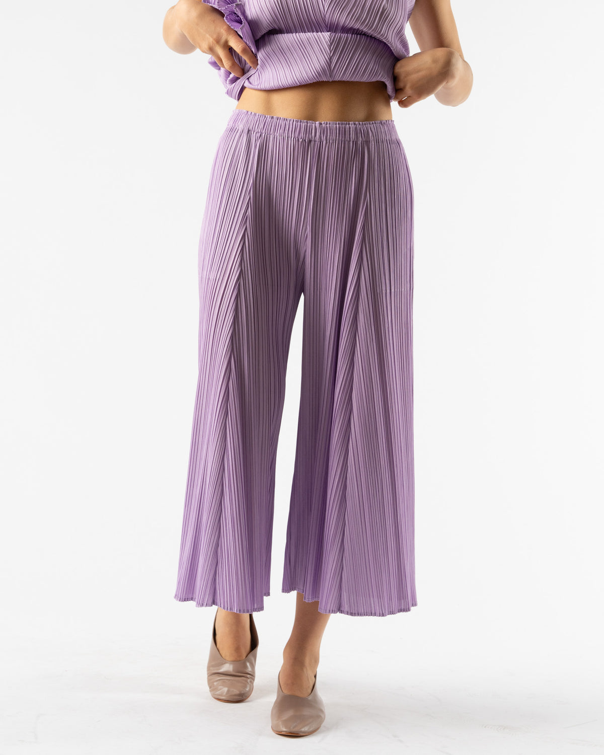 Pleats Please Issey Miyake Mellow Pleats in Light Purple Curated 