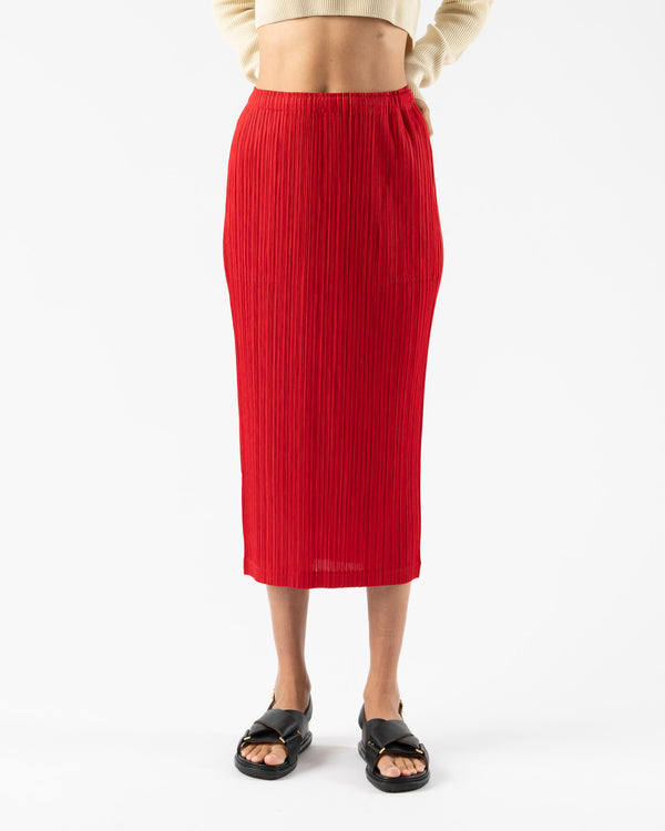 Pleats Please Issey Miyake Thicker Bottoms Skirt in Red