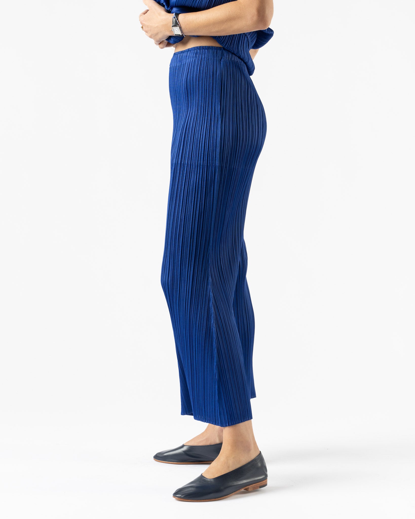 Pleats Please Issey Miyake Monthly Colors July Pants in Blue