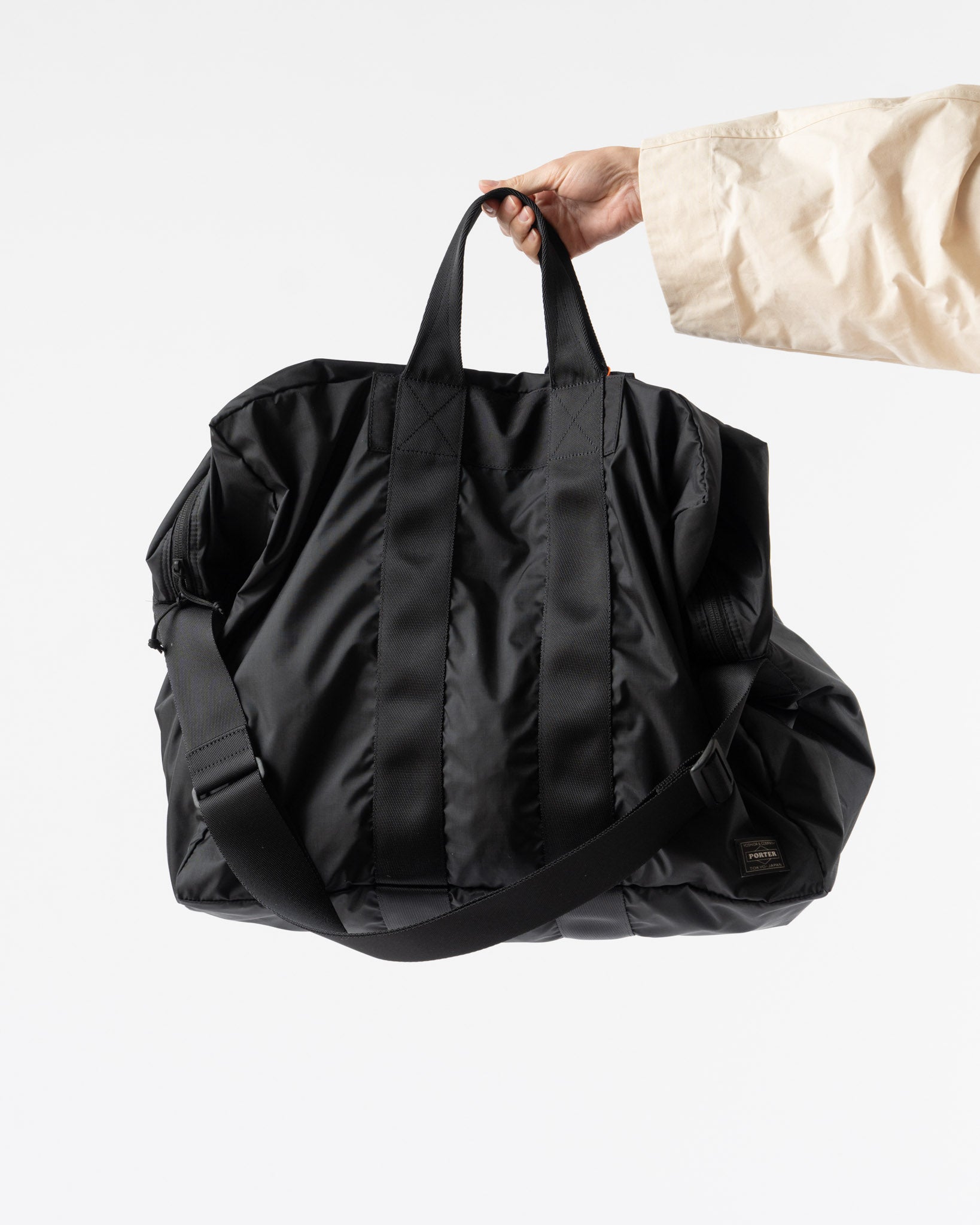Porter Yoshida Flex 2-Way Duffle Bag in Black