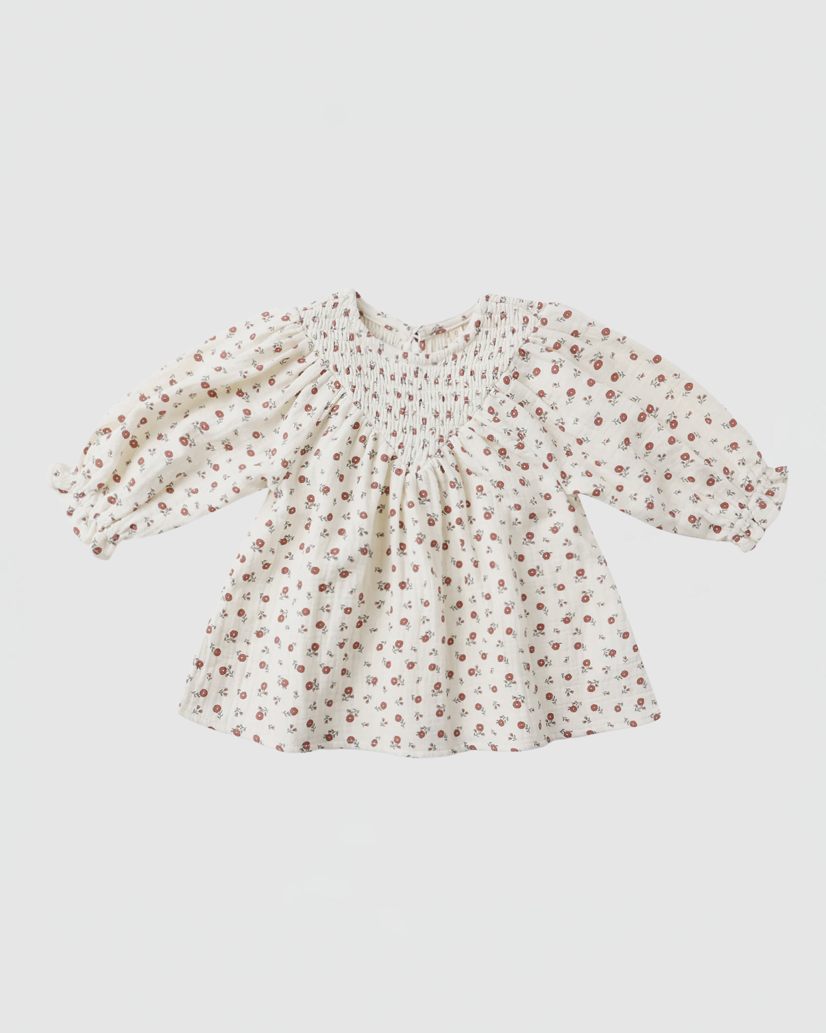 Quincy Mae V Smocked Dress in Winter Ditsy