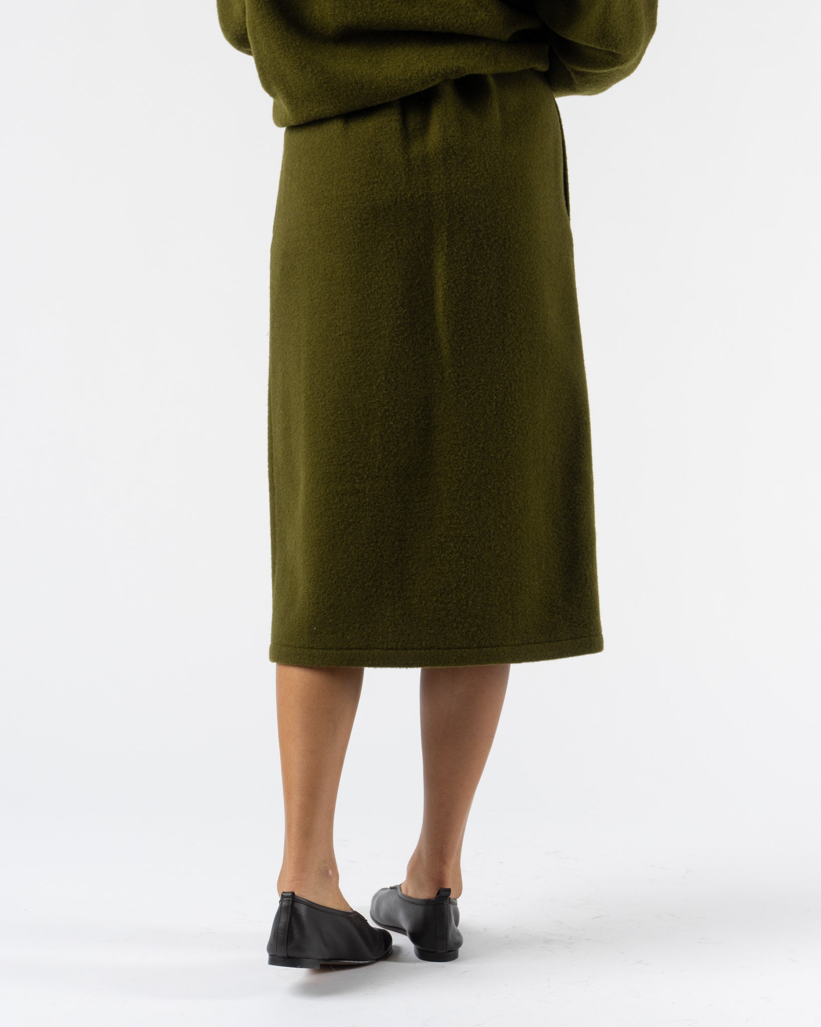 RIER Fleece Wrap Skirt in Soil