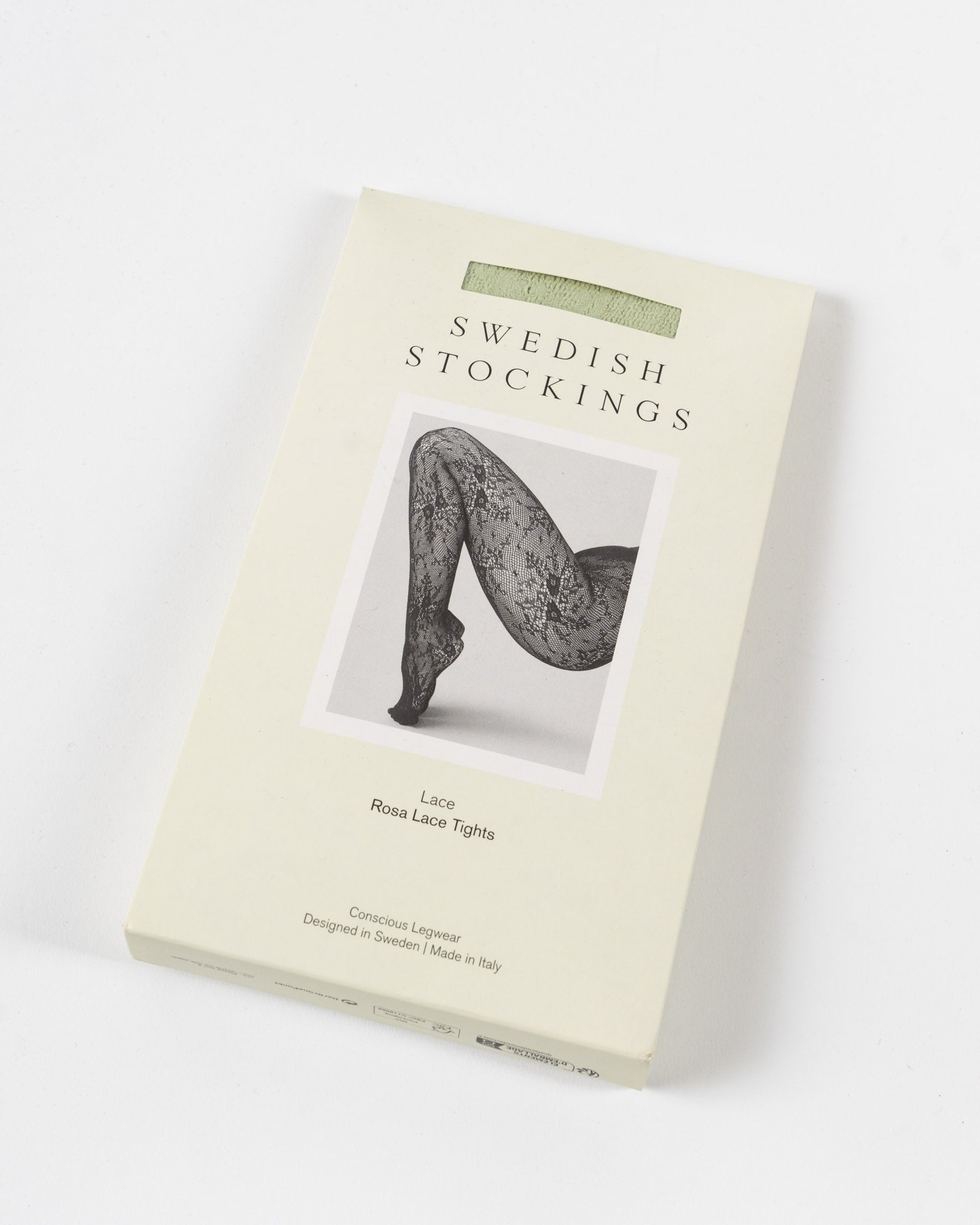 Swedish Stockings Rosa Lace Tights in Mint