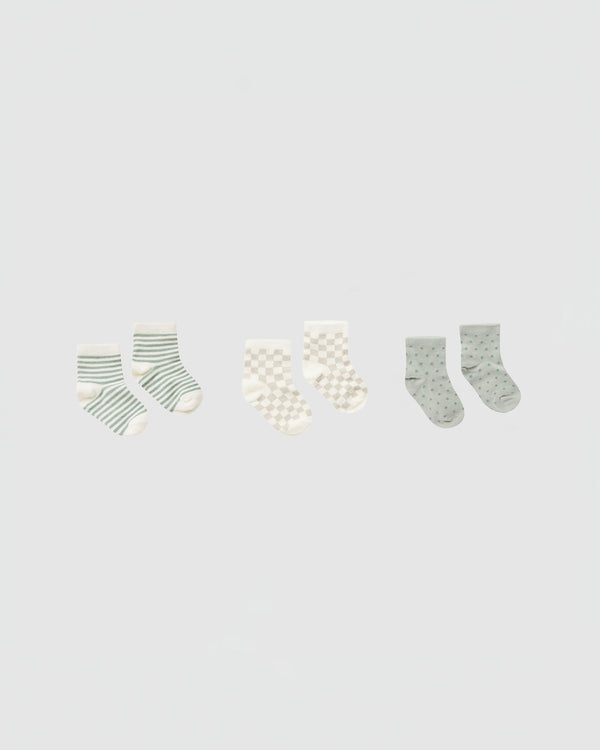 Rylee + Cru Printed Socks 3 Pack
