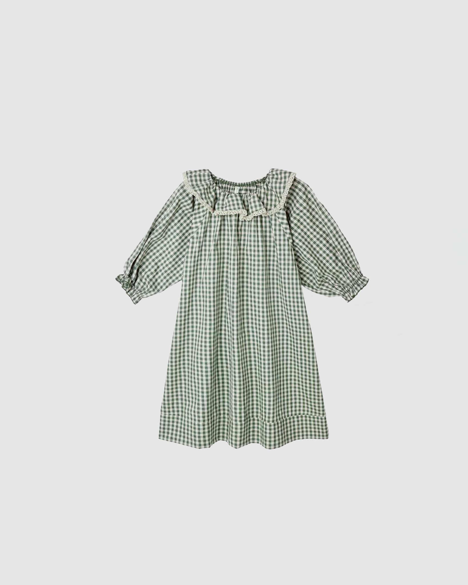 Rylee + Cru Girls Nightgown in Evergreen Gingham
